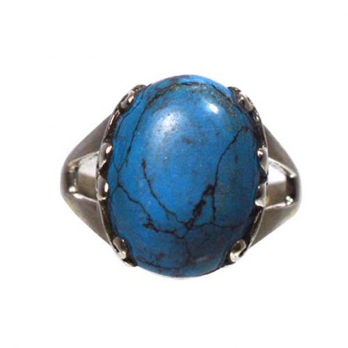 Ασημένιο 925 δαχτυλίδι με τιρκουάζ πέτρα