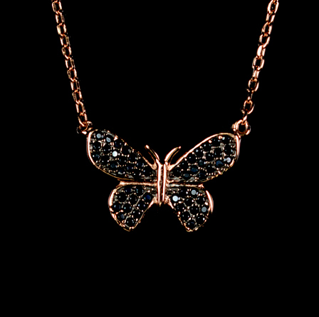 Ασημένιο 925 διακριτικό κολιέ με πεταλούδα !