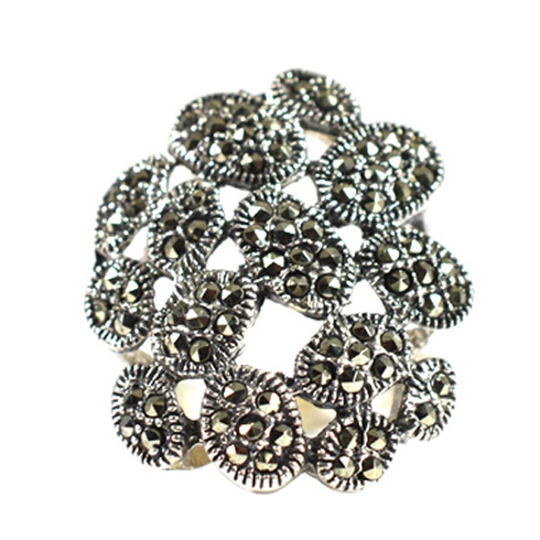 Ασημένιο 925 μαρκασίτη δαχτυλίδι