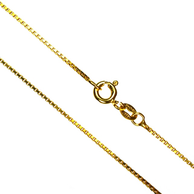 Ασημένια 925 επιχρυσωμένη αλυσίδα λαιμού 45 εκατοστών