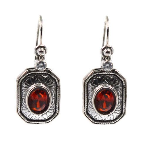 Ασημένια 925 σκουλαρίκια αυτιού με ζιργκόν