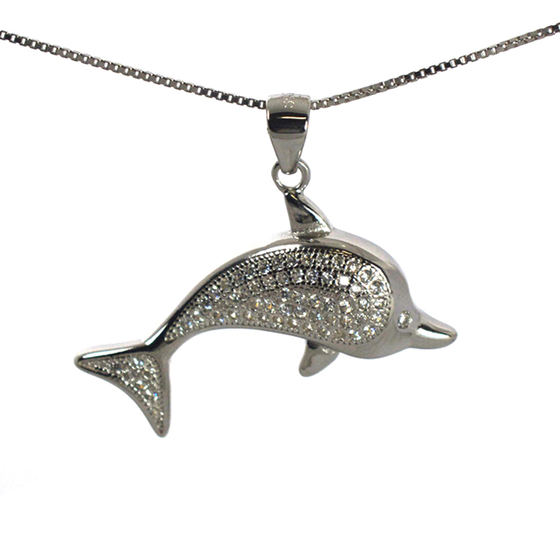 Ασημένιο 925 μενταγιόν δελφίνι