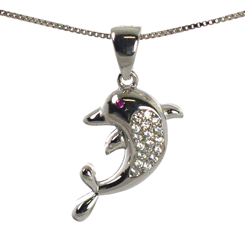 Ασημένιο 925 μενταγιόν δελφίνι