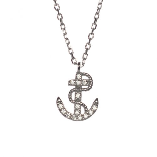 Ασημένιο 925 διακριτικό κολιέ άγκυρα !