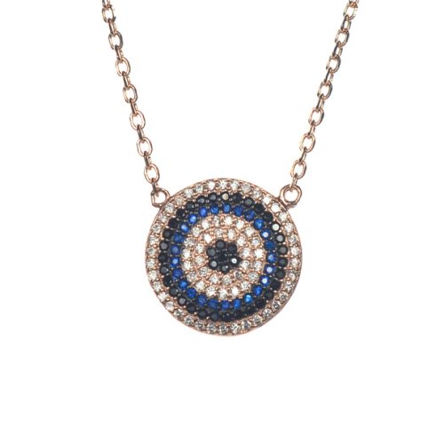 Ασημένιο 925 διακριτικό κολιέ μάτι !