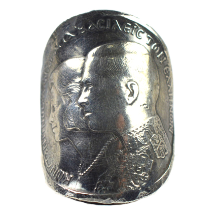 Ασημένιο 925 δαχτυλίδι με τον Βασιλιά Κωνσταντίνο