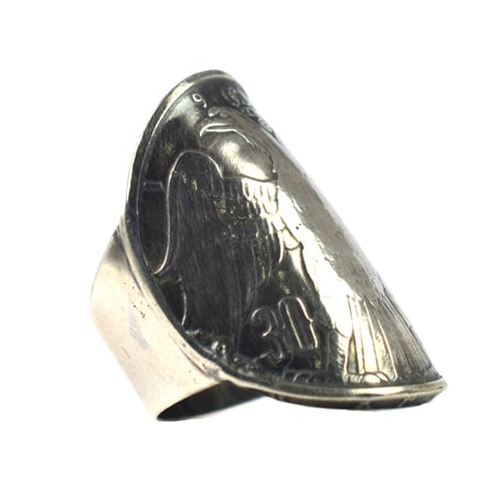 Ασημένιο 925 δαχτυλίδι με τον δικέφαλο βυζαντινό αετό - Image 2