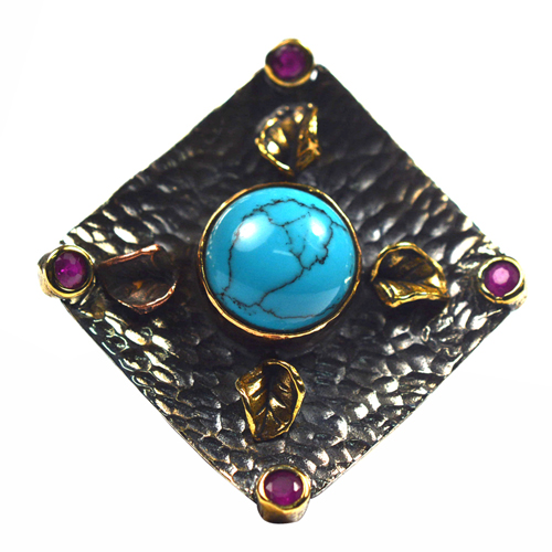 Ασημένιο 925 δαχτυλίδι με τιρκουάζ