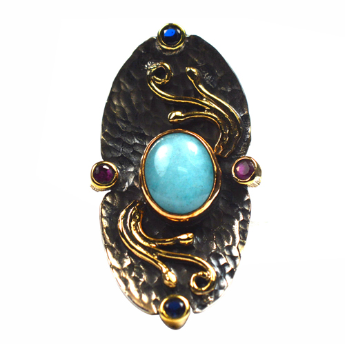 Ασημένιο 925 δαχτυλίδι με τιρκουάζ