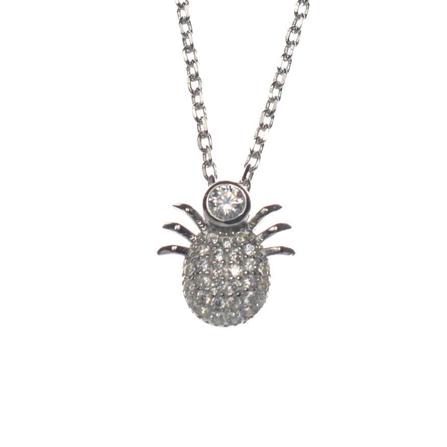 Ασημένιο 925 εντυπωσιακό κολιέ αράχνη