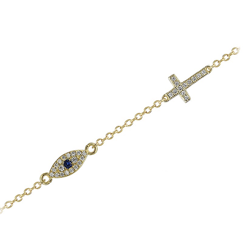 Επιχρυσωμένο 925 βραχιόλι ματάκι