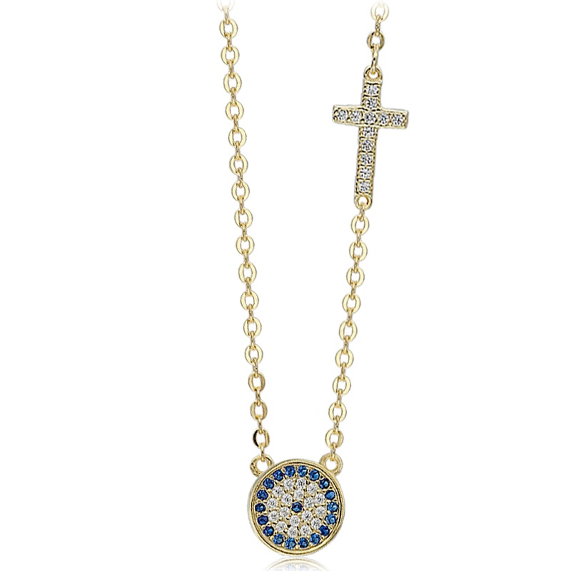 Επιχρυσωμένο 925 κολιέ ματάκι