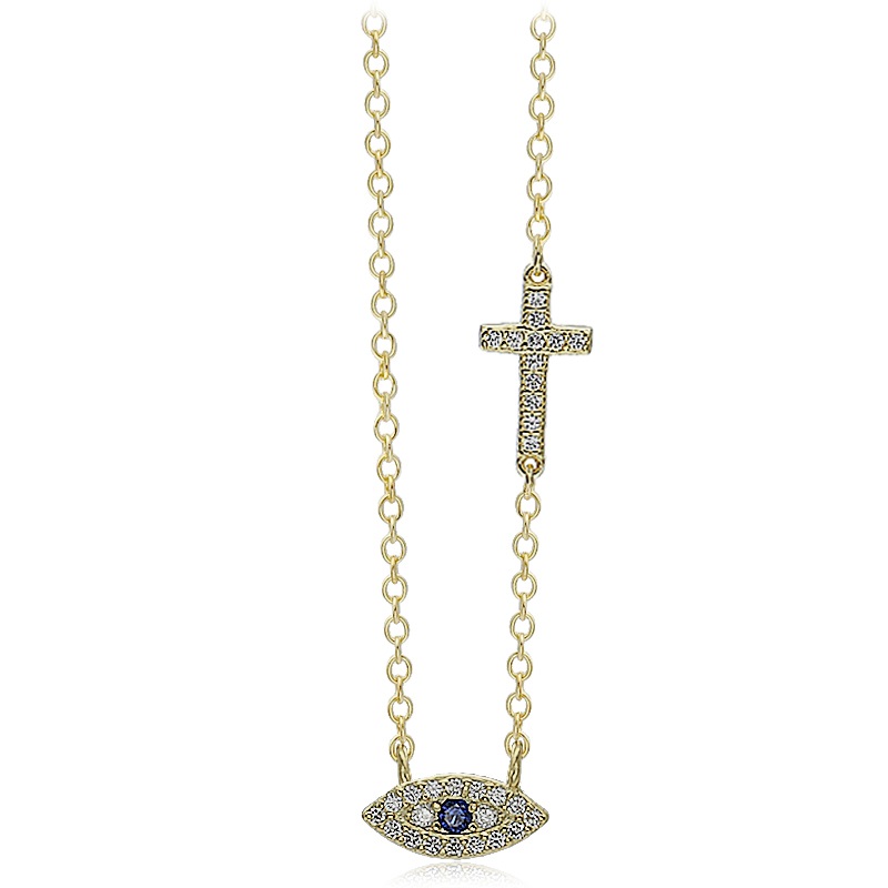 Επιχρυσωμένο 925 κολιέ ματάκι