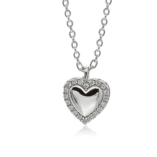 Ασημένιο 925 κολιέ καρδιά