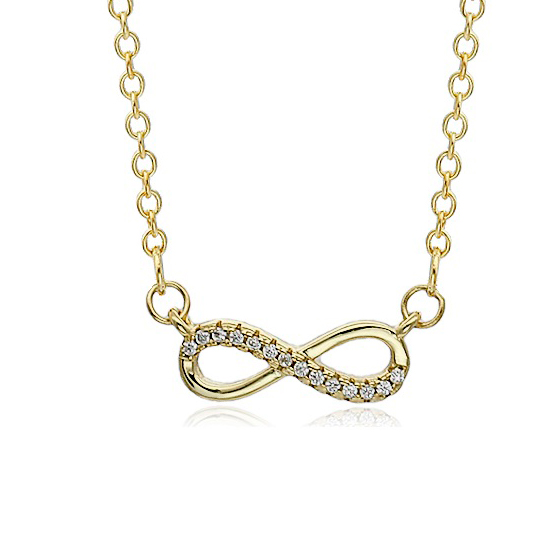 Επιχρυσωμένο 925 κολιέ άπειρο