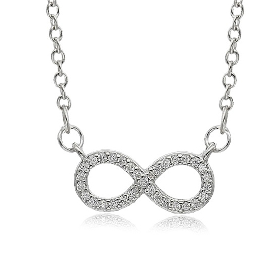 Ασημένιο 925 κολιέ άπειρο