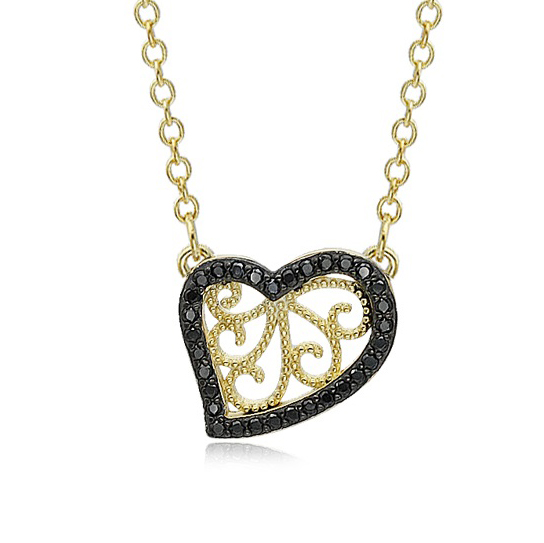 Επιχρυσωμένο 925 κολιέ καρδιά