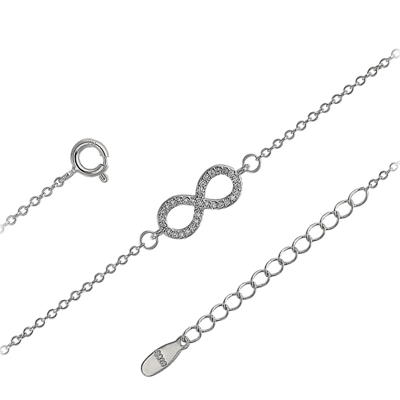 Ασημένιο 925 βραχιόλι άπειρο