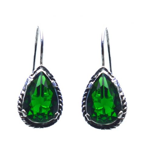 Ασημένια 925 σκουλαρίκια αυτιού με ζιργκόν