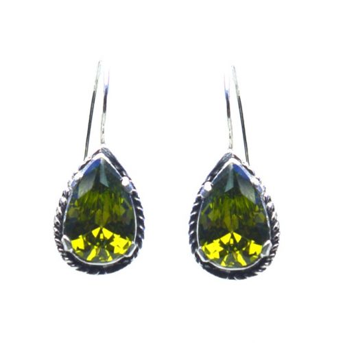 Ασημένια 925 σκουλαρίκια αυτιού με ζιργκόν