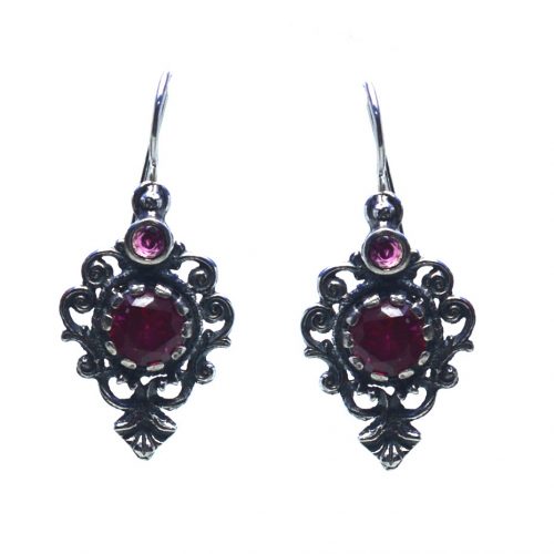 Ασημένια 925 σκουλαρίκια με ζιργκόν