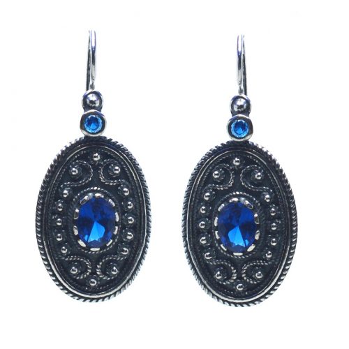 Ασημένια 925 σκουλαρίκια με ζιργκόν