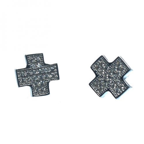 Ασημένια 925 σκουλαρίκια σταυροί