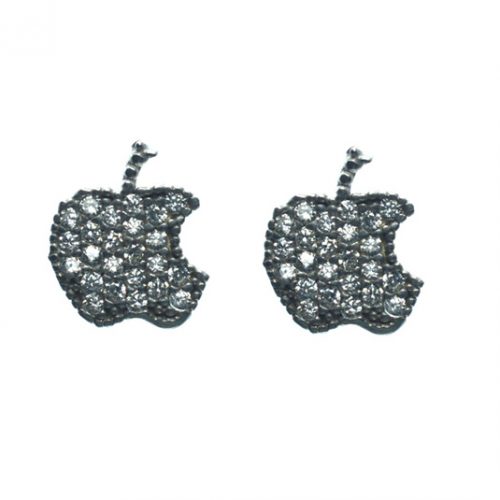 Ασημένια 925 σκουλαρίκια μήλα