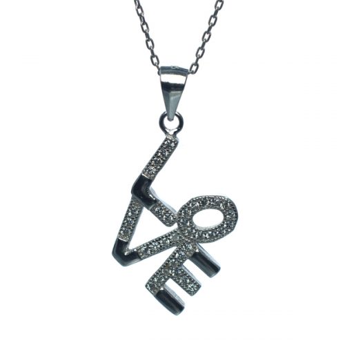 Ασημένιο 925 μενταγιόν καρδιά love