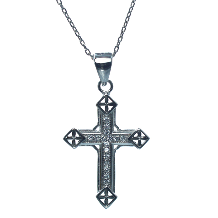 Ασημένιο 925 κολιέ σταυρός