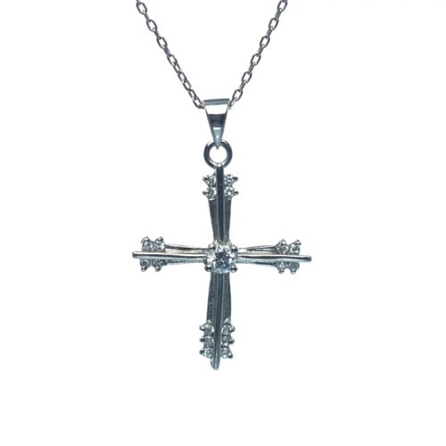 Ασημένιο 925 κολιέ σταυρός