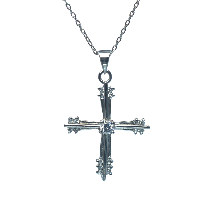 Ασημένιο 925 κολιέ σταυρός