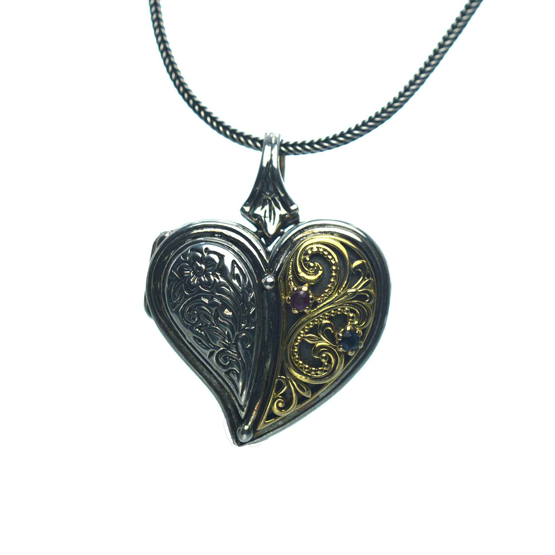 Ασημόχρυση χειροποίητη καρδιά