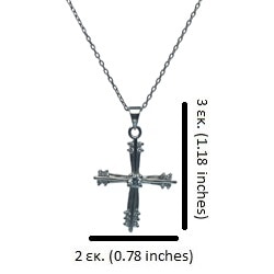 Ασημένιο 925 κολιέ σταυρός - Image 2