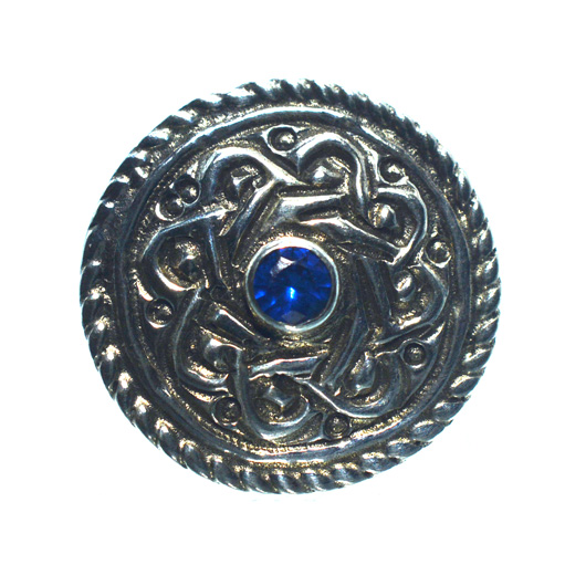 Ασημένιο 925 σκαλιστό δαχτυλίδι με μπλέ ζιργκόν