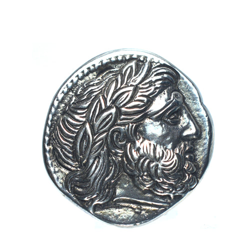 Ασημένιο 925 σκαλιστό δαχτυλίδι με αρχαιοελληνική μορφή