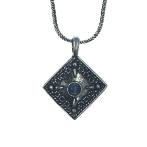 Ασημένιο 925 μενταγιόν με λάπις λάζουλι