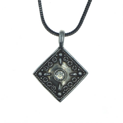 Ασημένιο 925 μενταγιόν με ζιργκόν