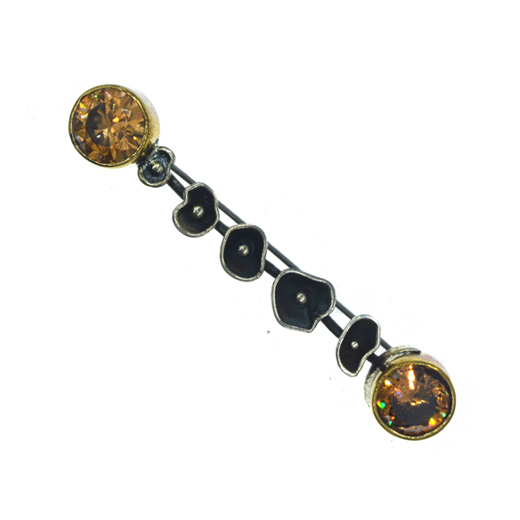 Ασημένια 925 καρφίτσα με μπρούτζινες λεπτομέρειες!