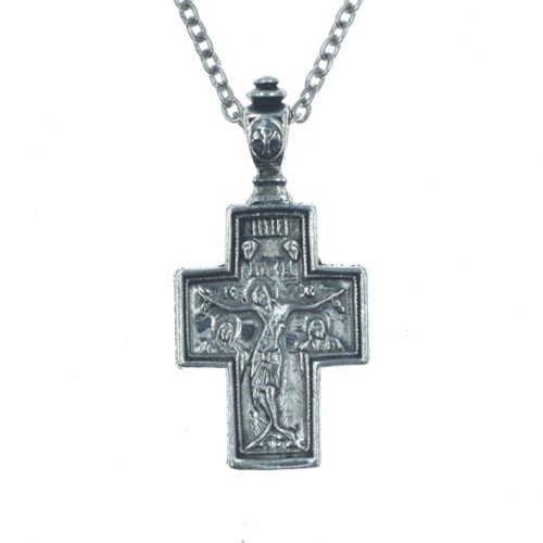 Ασημένιος 925 σκαλιστός σταυρός με τον εσταυρωμένο