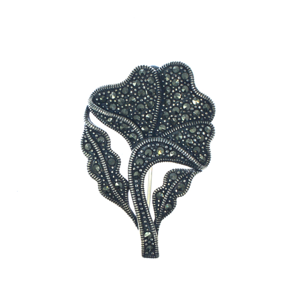 Ασημένια 925 καρφίτσα σε σχήμα λουλούδι