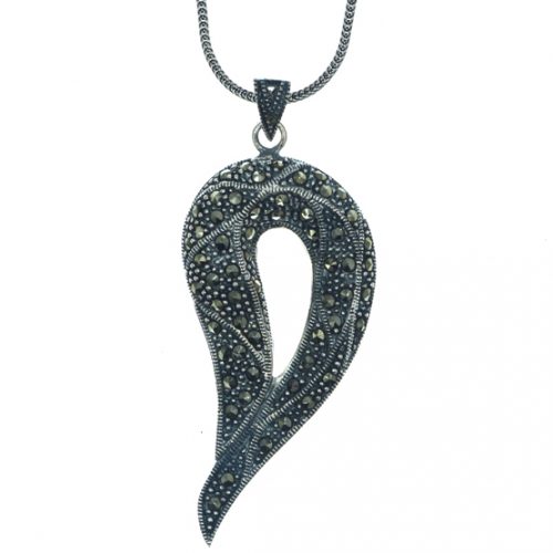 Ασημένιος 925 μενταγιόν μαρκασίτη