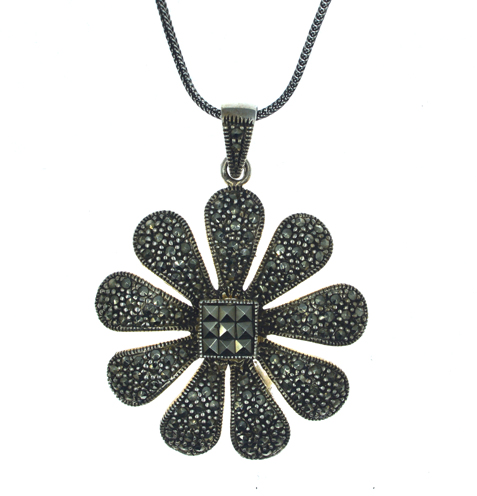 Ασημένιος 925 μενταγιόν μαρκασίτη