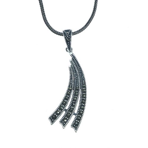 Ασημένιος 925 μενταγιόν μαρκασίτη