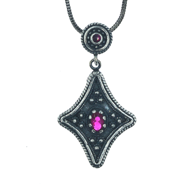 Ασημένιο 925 μενταγιόν με ζιργκόν