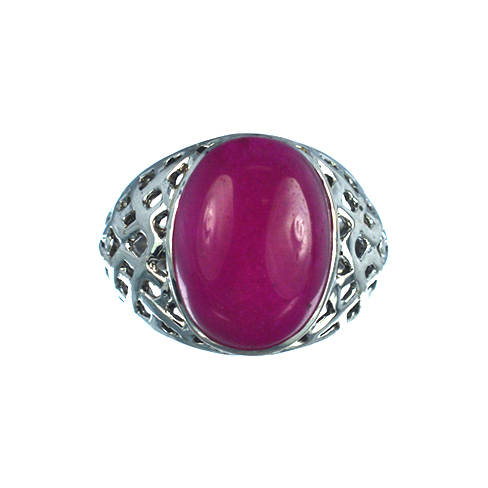 Ασημένιο 925 δαχτυλίδι με ρουμπίνι