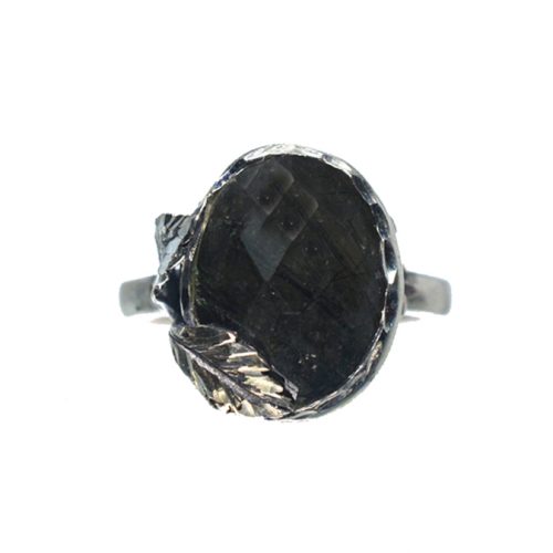 Ασημένιο 925 χειροποίητο δαχτυλίδι με ρουτίλιο