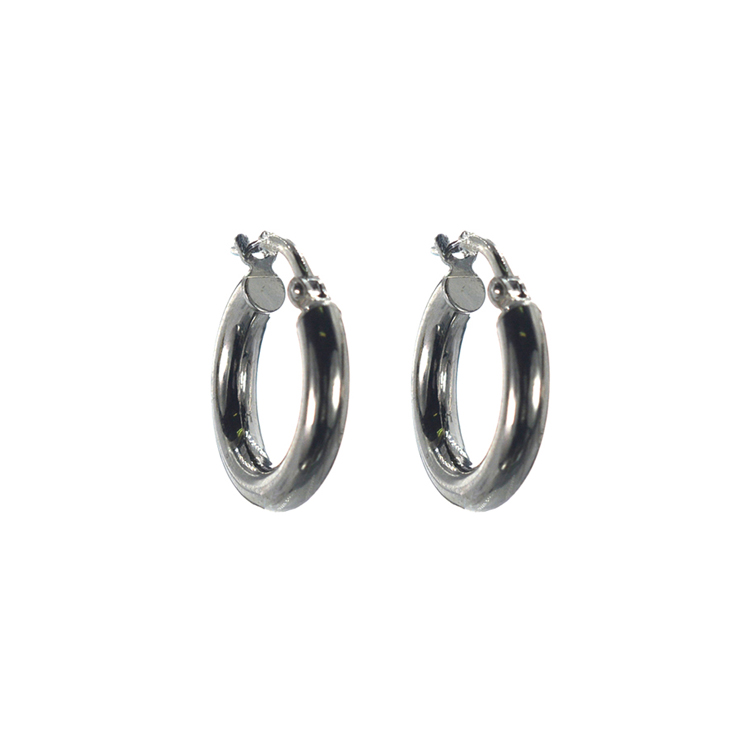 Ασημένιοι κρίκοι 925 με επίστρωση πλατίνας