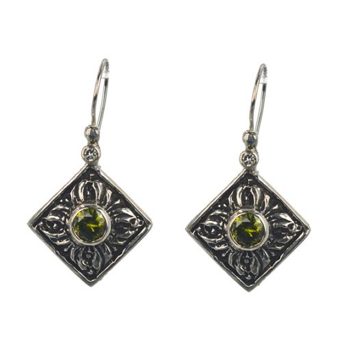 Ασημένια 925 σκουλαρίκια με ζιργκόν