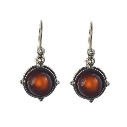 Ασημένια 925 σκουλαρίκια με αχάτη